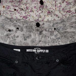 Mossimo "Fit 6" Floral Jeans, Set of 3